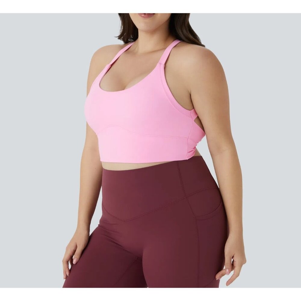 Halara Softlyzero Backless Cut Out Twisted Croppe… - image 8